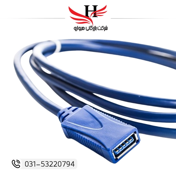 کابل افزایش طول USB 2.0 شیلدار P-NET طول 0.3 متر مناسب افزایش پورت USB بدون افت سیگنال و نویز